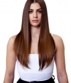 Deluxe Dark Zuri 18" 1 Piece Straight Clip In Hair Extension - Gallery #1