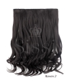 Deluxe Dark Chelsea 16" 1 Piece Curly Clip In Hair Extension - Gallery #17