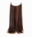 Deluxe Dark Zuri 18" 1 Piece Straight Clip In Hair Extension - Gallery #9