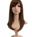 Natalie Natural Straight Side Fringe Synthetic Full Head Wig - Gallery #1