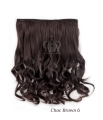 Deluxe Dark Chelsea 16" 1 Piece Curly Clip In Hair Extension - Gallery #7
