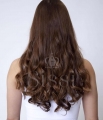 Deluxe Dark Chelsea 16" 1 Piece Curly Clip In Hair Extension - Gallery #3